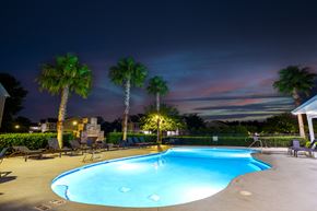 Brunswick apartment for rent - the swimming pool at night at the resort at night