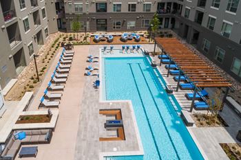Aerial view of pool