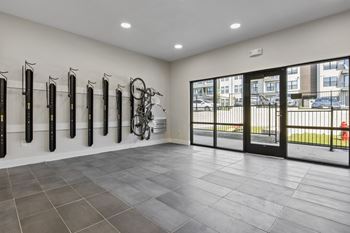 Bike storage and repair area