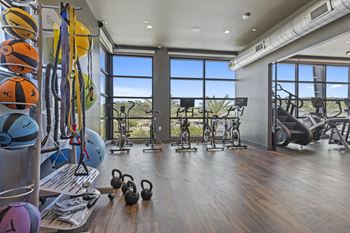 State-of-the-art fitness center and yoga studio