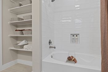 Walk-in showers and garden-style tubs *
