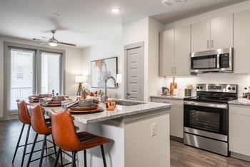 Granite countertops with designer backsplash
