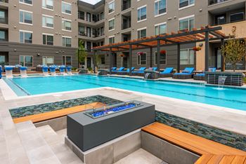 Pool with sunning deck