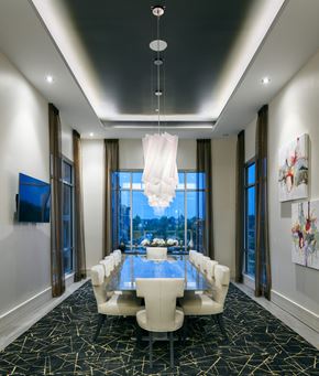 Denver apartment for rent - Clubhouse Dining Area at Encore at Boulevard One, CO, 80230