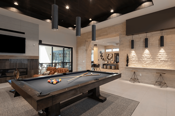 Decadent clubhouse with game room