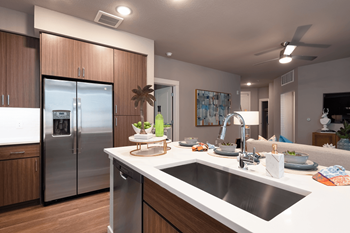 Quartz or granite countertops