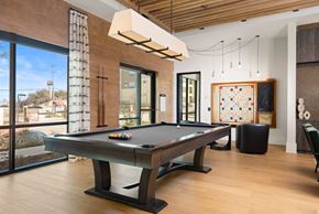 San Antonio apartment for rent - pool table in the game room at ironridge at hill country village apartments