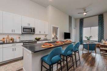 Studio, one, and two bedroom residences and townhomes
