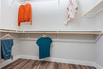 Spacious walk-in closets