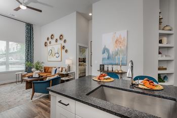 Studio, one, and two bedroom residences and townhomes