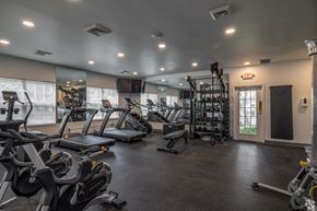 Westlake apartment for rent - a gym with treadmills and other exercise equipment