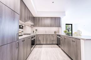 Chicago apartment for rent - Modern Kitchen with Luxury Finishes at Porte Apartments
