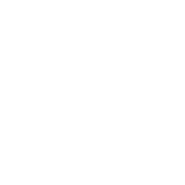Chicago apartment for rent - A white Porte logo on a green background.