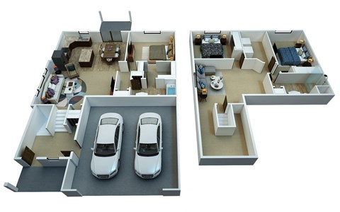 Floor plan for 3 beds, 2 baths, 1700 sqft