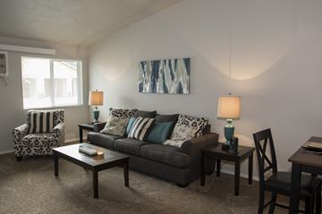 Sioux Falls townhouse for rent - a living room with a couch and chairs and a table