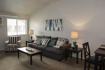 Sioux Falls townhouse for rent - a living room with a couch and chairs and a table
