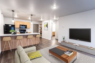 Sioux Falls apartment for rent - a living room with a couch and a coffee table