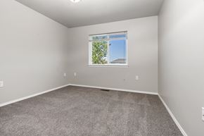Sioux Falls apartment for rent - A room with a carpeted floor and a window showing a tree and a building outside.
