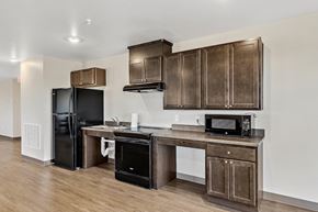 Rapid City apartment for rent - Kitchen with black appliances