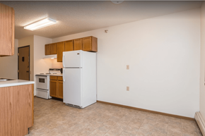 Sioux Falls apartment for rent - a kitchen with a refrigerator and a stove and a sink