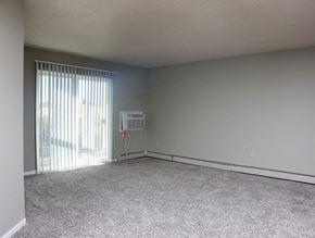 Sioux Falls apartment for rent - an empty living room with a large window and carpet