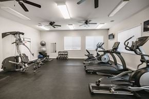 North Sioux City townhouse for rent - a gym with treadmills and other exercise equipment