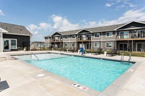 Harrisburg apartment for rent - A swimming pool with a depth marker indicating 4.6 feet.