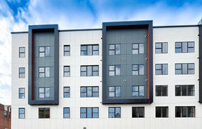 Newark apartment for rent - the facade of a modern apartment building