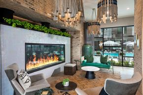 Houston apartment for rent - Clubroom With Fireplace at Durham Heights, Houston, TX