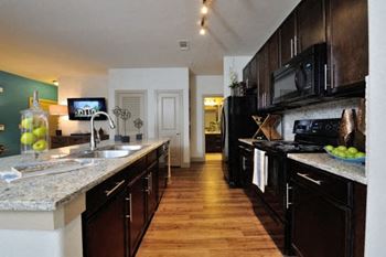 Efficient appliances in kitchen