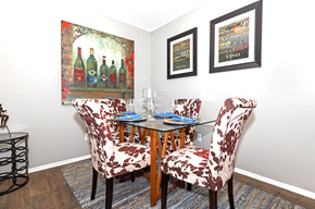San Antonio apartment for rent - Warm Living And Dining Room at Melia, San Antonio, TX, 78229