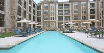 Extensive resort inspired pool deck