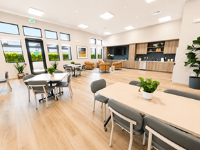 Roseville apartment for rent - A conference room with a long table and chairs.
