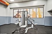 St. Louis apartment for rent - a gym with weights and cardio equipment in a building at Delmar Loop Apartments, Missouri
