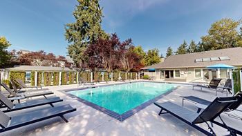 Shimmering swimming pool