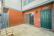 Dublin apartment for rent - the entrance to a brick building with a green door