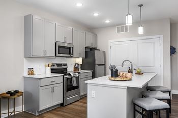 Modern greige cabinetry