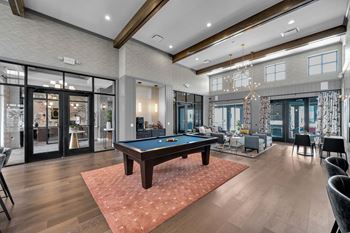 Social room with pool table