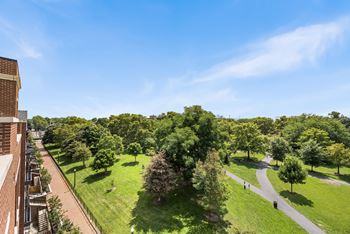 Panoramic views of historic topiary park*