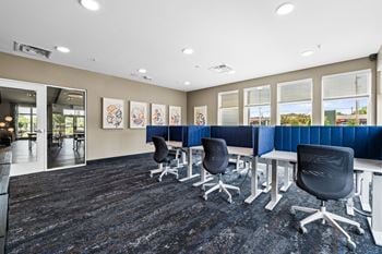 Coworking space with standing desks