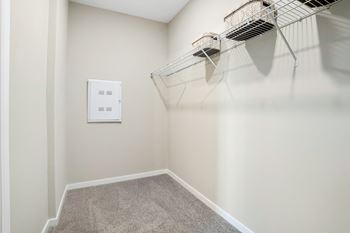 Spacious walk-in closets