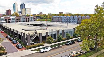 Two-story parking garage