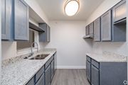 Atlanta apartment for rent - A kitchen with a sink and cabinets.