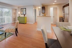Fort Belvoir apartment for rent - A dining room with a table and chairs.