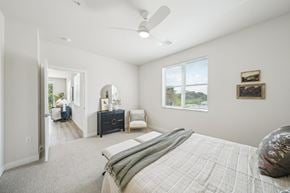 Madison apartment for rent - a bedroom with a large bed and a window