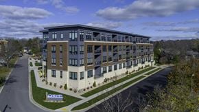 Middleton apartment for rent - an aerial view of an apartment building on a city street