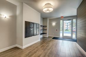 Madison apartment for rent - the entrance to a leasing office with a door to the street