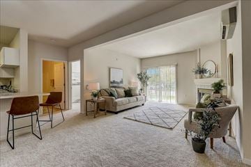 Madison apartment for rent - a living room with a couch and a table