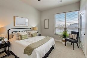 Verona apartment for rent - a bedroom with a bed and a window
