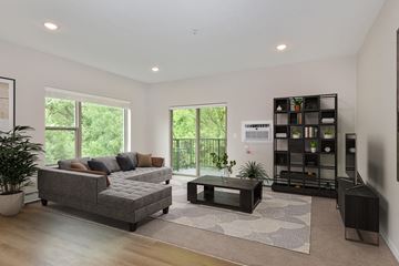 Eagan apartment for rent - a living room with a couch and a coffee table